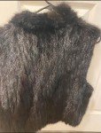 Saga Mink Black Fur Vest - Size L