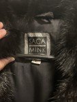 Saga Mink Black Fur Vest - Size L