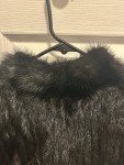 Saga Mink Black Fur Vest - Size L