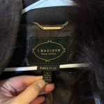 Madison Brown Wool Cashmere Coat with Fox Fur