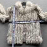 Light Grey Fox Fur Coat for Women, Size 12
