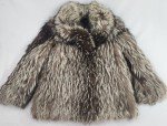 Saga Fox Real Fur Coat with Silver Pockets