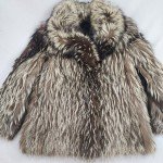 Saga Fox Real Fur Coat with Silver Pockets