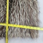 Saga Fox Real Fur Coat with Silver Pockets