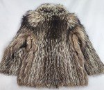 Saga Fox Real Fur Coat with Silver Pockets