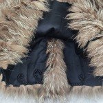 Saga Fox Real Fur Coat with Silver Pockets