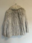 Luxury Silver White Fox Fur Coat for Parties