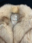 Beige Vintage Saga Fox Fur Jacket for Women