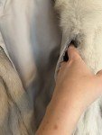 Luxury Silver White Fox Fur Coat for Parties