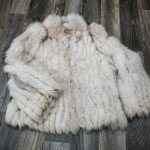 Elegant Blue Fox Fur Coat - Size 10