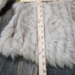 Elegant Blue Fox Fur Coat - Size 10