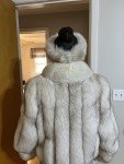 Fox Fur Coat with Matching Headband Accessory
