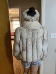 Fox Fur Coat with Matching Headband Accessory