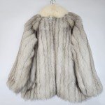 Ivory Fox Fur Women’s Lightweight Striped Coat