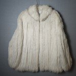 Blue Fox Fur Coat - Size 14