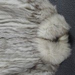 Vintage Beige Gray Fox Fur Coat for Women