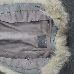Vintage Beige Gray Fox Fur Coat for Women