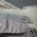 Vintage Beige Gray Fox Fur Coat for Women
