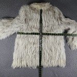 Vintage Beige Gray Fox Fur Coat for Women