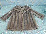 LEAFGREN Silver Mink Women's Fur Coat Size XXL