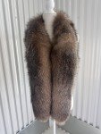 Genuine Fox Fur Shawl Wrap with Velvet Lining