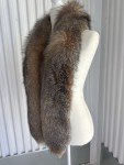 Genuine Fox Fur Shawl Wrap with Velvet Lining