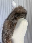 Genuine Fox Fur Shawl Wrap with Velvet Lining