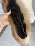 Genuine Fox Fur Shawl Wrap with Velvet Lining