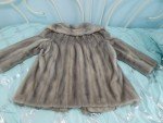 LEAFGREN Silver Mink Women's Fur Coat Size XXL