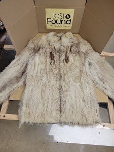 Vintage Fox Fur Coat with Paws Attached