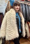 Vintage Norwegian Fox Fur Coat for Women, Medium