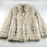 Vintage Norwegian Fox Fur Coat for Women, Medium