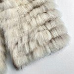 Vintage Norwegian Fox Fur Coat for Women, Medium