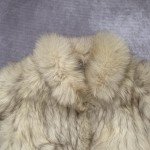 White Silver Mid-Length Saga Fox Fur Coat, Size S