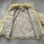 White Silver Mid-Length Saga Fox Fur Coat, Size S