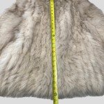 Fox Fur Coat - Creamy Beige & Gray
