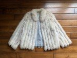 Beige Fox Fur Coat - Size Large