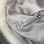 Vintage 80s Off-White Fox Fur Coat - Small