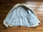 Beige Fox Fur Coat - Size Large