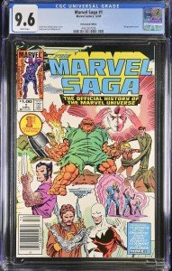 Marvel Saga 1 CGC 9.6 Newsstand Edition