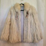 Vintage Gray Fox Fur Coat for Women