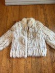 Vintage Blue Fox Fur Jacket - Size Small