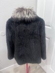 Dark Brown Mink Coat with Silver Fox Collar