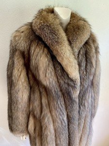 Oversized Vintage Fox Fur Coat for Women