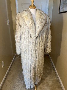 Vintage Silver Label Fox Fur Coat - Blue