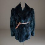 Elegant Blackish Brown Mink & Fox Tuxedo Coat