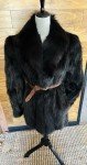 Elegant Blackish Brown Mink & Fox Tuxedo Coat
