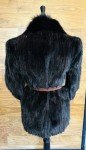 Elegant Blackish Brown Mink & Fox Tuxedo Coat