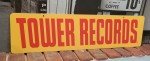 Tower Records Aluminum Sign - 6" x 23
