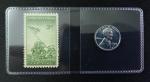 Iwo Jima Stamp & 1943 Steel Penny Set